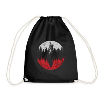Halloween blood moon Grim Reaper Gift - Drawstring Bag - black - Front