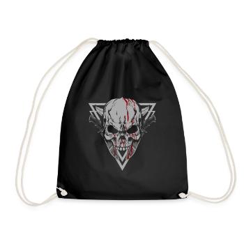 Skull Halloween - Drawstring Bag - black - Front