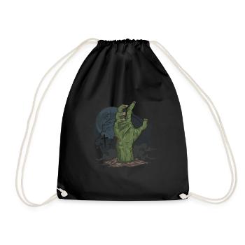 Halloween Zombie Hand Cemetery - Drawstring Bag - black - Front