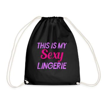 Lustig, Sexy, Pervers, Das Ist Mein Sexy - Turnbeutel - Schwarz - Vorne