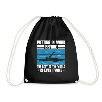 Mettre du travail avant le reste du monde est - Sac de sport léger - noir - Devant