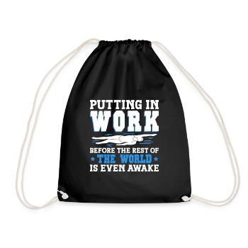 Mettre du travail avant le reste du monde est - Sac de sport léger - noir - Devant
