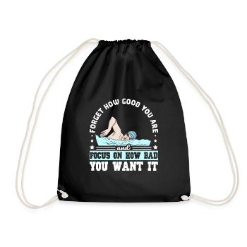Nageur Natation Natation Dicton - Sac de sport léger - noir - Devant