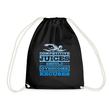 Les jus de compétition de natation devraient être surmontés - Sac de sport léger - noir - Devant