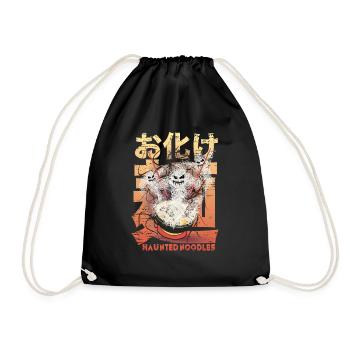 Bol de Ramen vintage aux nouilles hantées, Horreur - Sac de sport léger - noir - Devant