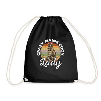 Maine Coon Chat - Sac de sport léger - noir - Devant