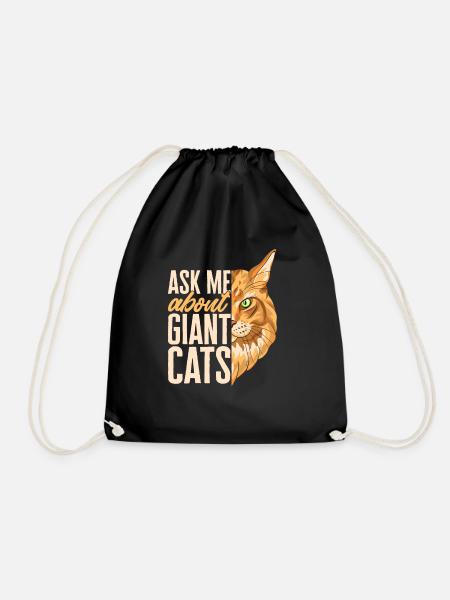 Maine Coon Katze - Turnbeutel - Schwarz