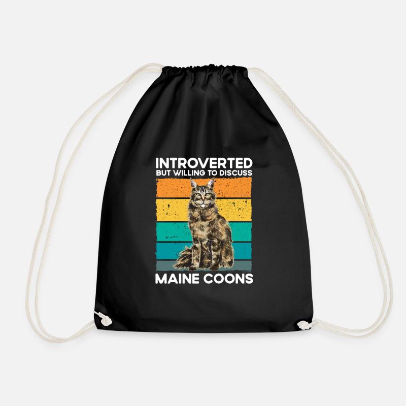 Maine Coon Katze - Turnbeutel - Schwarz