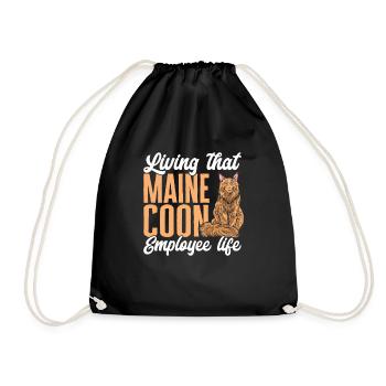 Maine Coon Chat - Sac de sport léger - noir - Devant