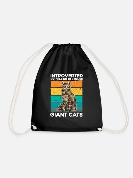 Maine Coon Katze - Turnbeutel - Schwarz