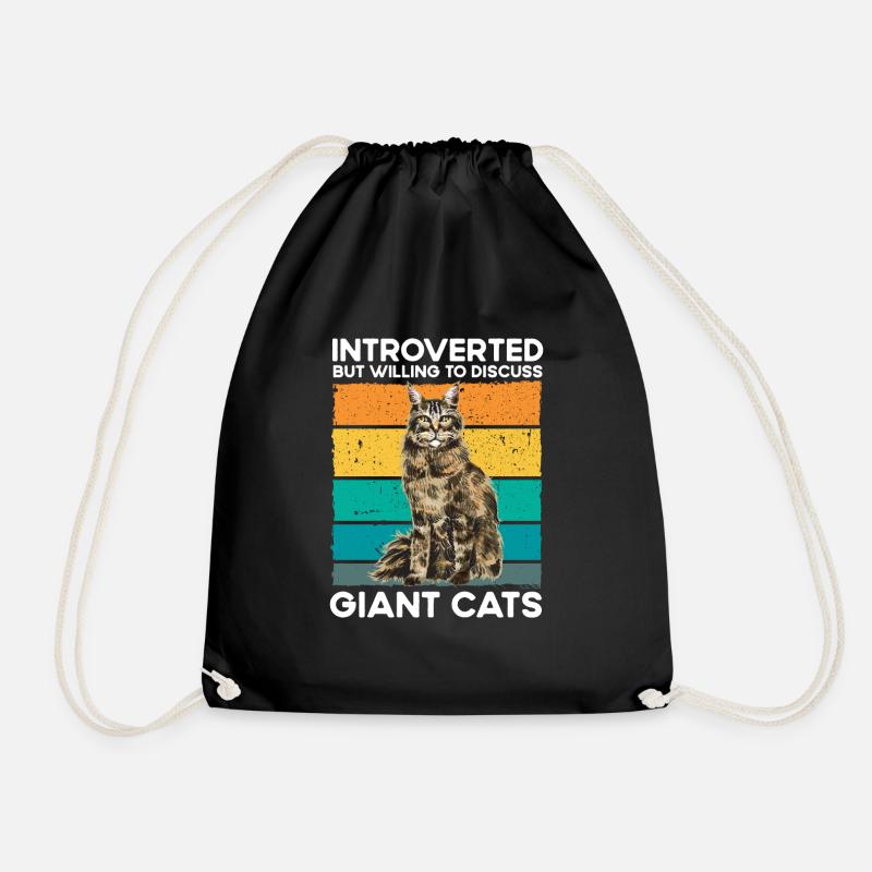 Maine Coon Katze - Turnbeutel - Schwarz