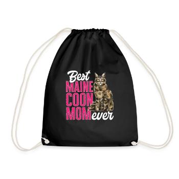 Maine Coon Chat - Sac de sport léger - noir - Devant