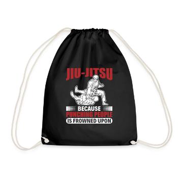 BJJ Brazilian Jiu-Jitsu - Turnbeutel - Schwarz - Vorne
