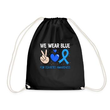Love In November Blue Diabetes Awareness Month - Turnbeutel - Schwarz - Vorne
