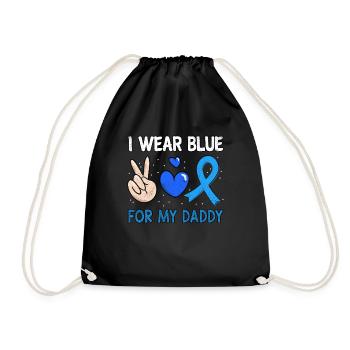 In November Blue For Daddy Diabetes Awareness - Drawstring Bag - black - Front