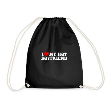 I love my hot boyfriend - Turnbeutel - Schwarz - Vorne