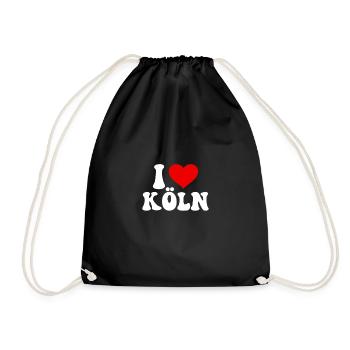 I love cologne - Drawstring Bag - black - Front