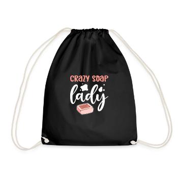 Femme de savon folle. Saponification. Cuisson au savon - Sac de sport léger - noir - Devant