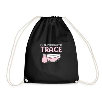 Je ne suis ici qu’à cause des traces. - Sac de sport léger - noir - Devant