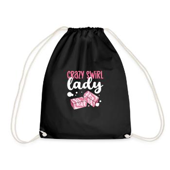 Crazy Swirl Lady. Saponification. Production de savon - Sac de sport léger - noir - Devant