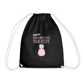 Rule 1: Don't forget to add your prescription - Drawstring Bag - black - Front