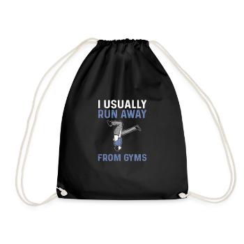 J’ai l’habitude de fuir les gymnases. - Sac de sport léger - noir - Devant