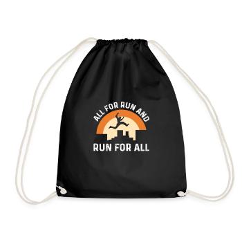 Everything for the run - Drawstring Bag - black - Front