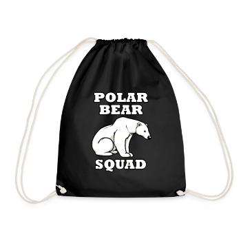 Polar Bears Squad Wildlife Süßes - Turnbeutel - Schwarz - Vorne