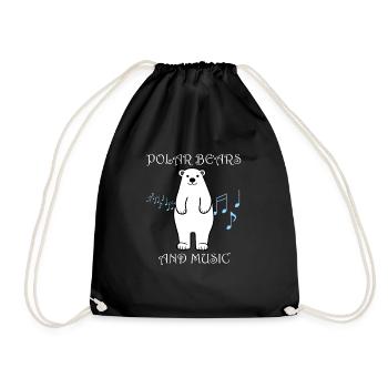 Des ours polaires et le musicien de musique Arctic - Sac de sport léger - noir - Devant