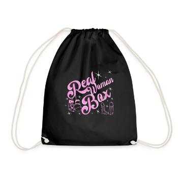 Pink Boxing Gloves - Real Woman Box - Women Boxer - Turnbeutel - Schwarz - Vorne