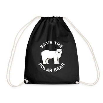 Sauvez les ours polaires, la faune et la nature - Sac de sport léger - noir - Devant