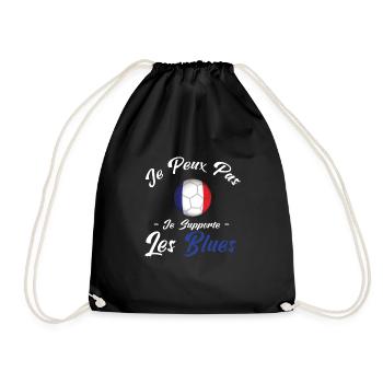 je peux pas , je supporte les bleus. France - Sac de sport léger - noir - Devant