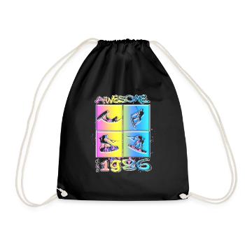 Awesome since 1986. Wakeboard Lifestyle - Drawstring Bag - black - Front