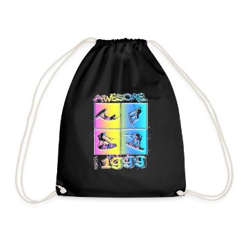 Awesome since 1999. Wakeboard Lifestyle - Turnbeutel - Schwarz - Vorne