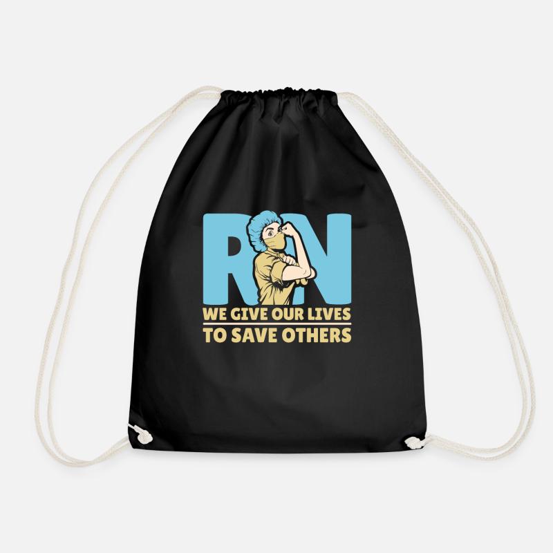 Nurse - Drawstring Bag - black