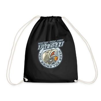 We've got the Fish, you bring the Beer. Fishing rod - Drawstring Bag - black - Front