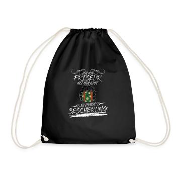 Friseur Weihnachten Bescherung Geschenke Design - Turnbeutel - Schwarz - Vorne