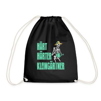 Hart Härter Kleingärtner - Garten Kleingarten - Turnbeutel - Schwarz - Vorne