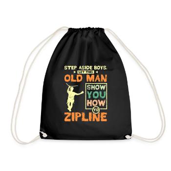 Laissez ce vieil homme vous montrer comment faire de la tyrolienne - Sac de sport léger - noir - Devant