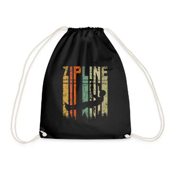 Tyrolienne vintage rétro - Sac de sport léger - noir - Devant