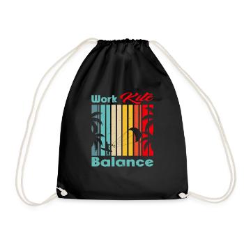 Équilibre du cerf-volant de travail. Style de vie Vintage Design, Travail - Sac de sport léger - noir - Devant