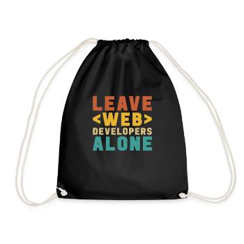 Web Entwickler Webdeveloper Web-Entwickler - Turnbeutel - Schwarz - Vorne