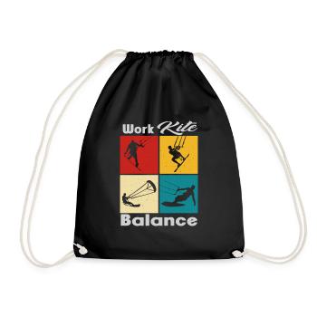 Équilibre du cerf-volant de travail. Style de vie Vintage Design, Travail - Sac de sport léger - noir - Devant