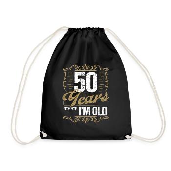 50 Year Old Sarcasm Im Old Vintage Humor Idea50 Ye - Turnbeutel - Schwarz - Vorne