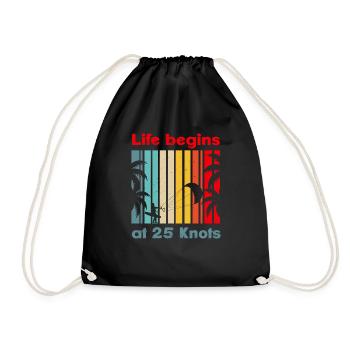 La vie commence à 25 nœuds, Lifestyle Vintage Design - Sac de sport léger - noir - Devant