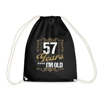 57 Year Old Sarcasm Im Old Vintage Humor Idea57 Ye - Turnbeutel - Schwarz - Vorne