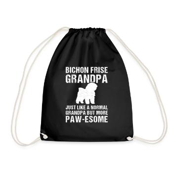 Bichon Frisé Owner Dogs Gift - Drawstring Bag - black - Front