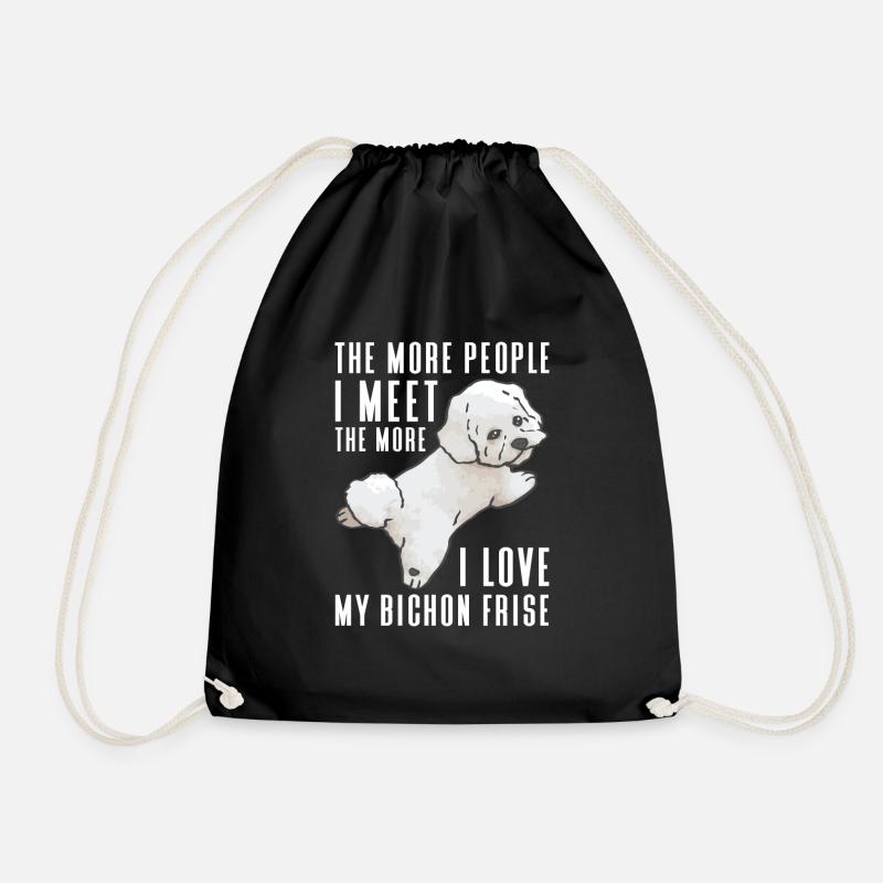 Bichon Frisé Besitzer Hunde Geschenk - Turnbeutel - Schwarz