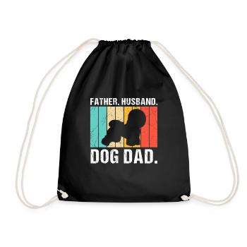 Bichon Frisé Owner Dogs Gift - Drawstring Bag - black - Front