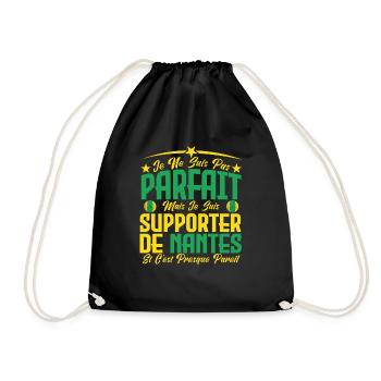 je ne suis pas parfait, supporteur de Nantes. - Sac de sport léger - noir - Devant